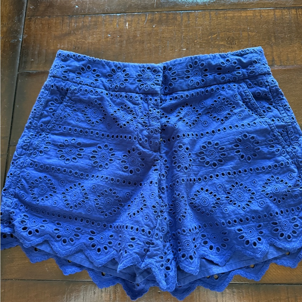 Vineyard Vines Royal Blue Eyelet High Waist Shorts